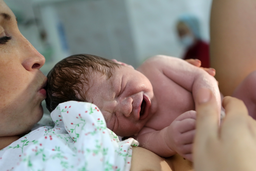Newborn baby with hydrocele