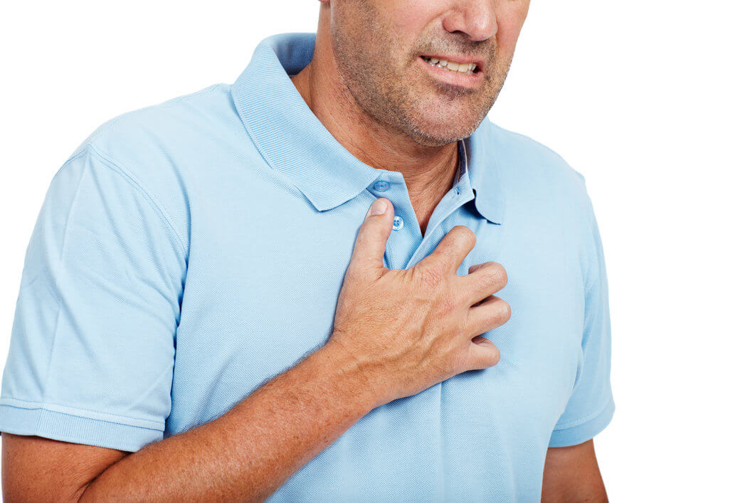 Patient struggling with digestive system